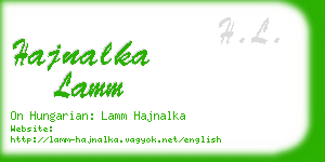 hajnalka lamm business card